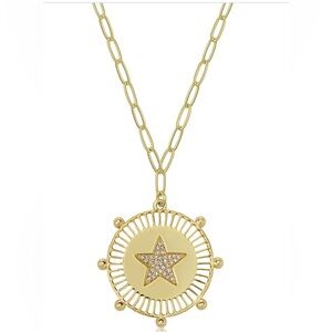 Elegant Gold Starburst Necklace